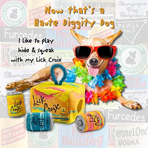 מחבואים עמידים של Haute Diggity כלב עמידים חידות | פרודיה מפוארת צעצועים אינטראקטיביים לכלבים קטנים,